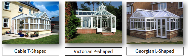 P T & L shaped conservatories